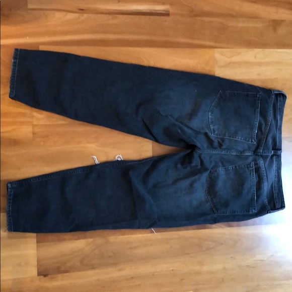 Top-Shop Grey/Black Ripped Boyfriend Jeans - Picture 2 of 4